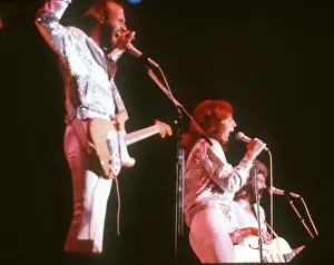 Prints of Pop group Bee Gees, circa 1970. (Photo by Michael Ochs Archives/Getty Images) A Visual Journey Through the Legendary Brothers’ Timeless Legacy: The Bee Gees