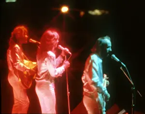 Prints of Pop group Bee Gees, circa 1970. (Photo by Michael Ochs Archives/Getty Images) A Visual Journey Through the Legendary Brothers’ Timeless Legacy: The Bee Gees