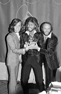The Bee Gees Smiling, Holding Grammys