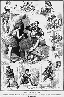 Pail Prints: Beer and the Ballet Newspaper Illustration