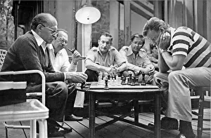 Begin & Brzezinski Play Chess At Camp David