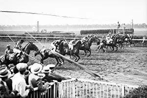 Jockey Prints: Beginning Race at Belmont Stakes