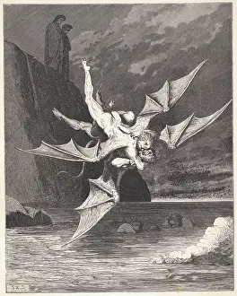 Two Beings Plunging into Lake