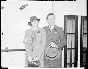Spouse Prints: Bela Lugosi With His Wife On Board Ship