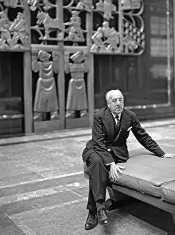 Belgian Architect Henry Van De Velde Reclining in Lobby