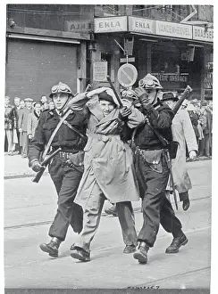 Brussels Prints: Belgians Protest Cuts in Education Budget 1955