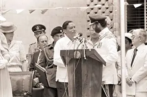 Colonialism Prints: Belize Prime Minister on Independence Day