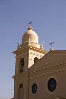 a bell tower on a church
