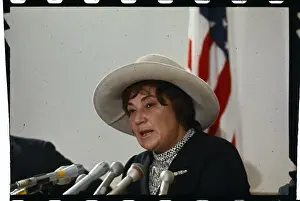 Bella Abzug Speaking at Meeting