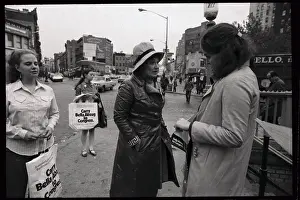 Bella Abzug Standing Outside Campaign Headquarters