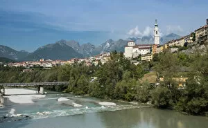 Urban Gallery: Belluno on the Piave river, Italy, Europe