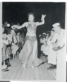 Beirut Prints: Belly Dancer Performing for Sailors