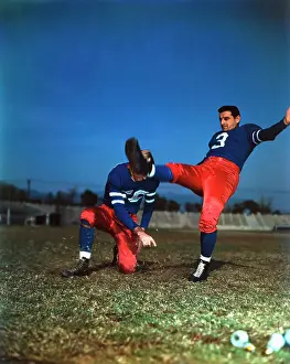 Ben Agajanian in Kicking Position