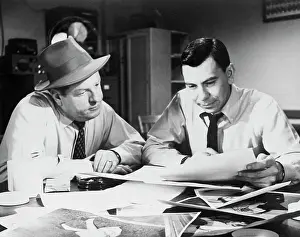 Ben Alexander And Jack Webb In Dragnet