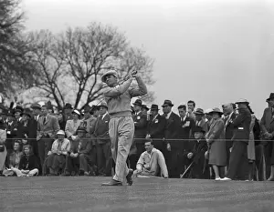 Ben Hogan Following Flight of Ball After Swing