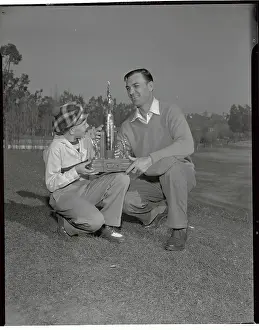 Ben Hogan Giving Boy Trophy