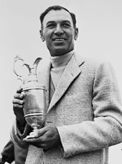 Blazer Prints: Ben Hogan Holding British Open Cup