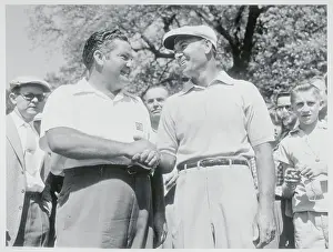 Ben Hogan Shaking Hands with Ed Oliver