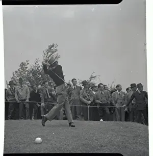 Flushing Prints: Ben Hogan Taking a Mighty Swing