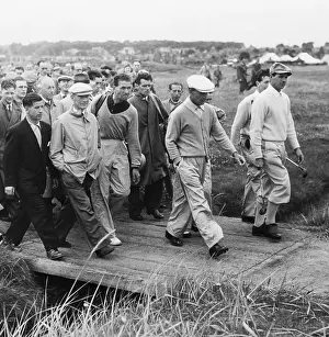 Ben Hogan Walking with Spectators