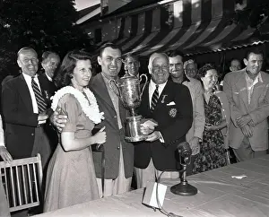 Ben Hogan with Wife and Trophy