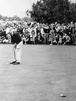 Ben Hogan's Ball Dropping into the Hole