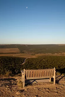 Bench on view terrace, Addo National Park, Eastern Cape, South Africa