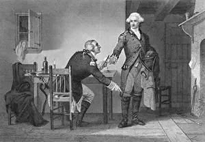 Intimidation Prints: Benedict Arnold Handing Andre Papers