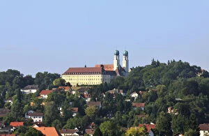 Images Dated 23rd August 2011: Benedictine Abbey of Schweiklberg, Vilshofen, Lower Bavaria, Bavaria, Germany, Europe, PublicGround