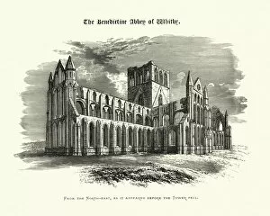 Images Dated 21st July 2017: Benedictine Abbey of Whitby, North Yorkshire, 19th Century