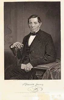 Mexico Prints: Benito Juarez Seated W/Arm On Table