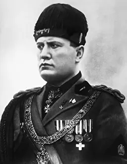 Benito Mussolini in Military Regalia