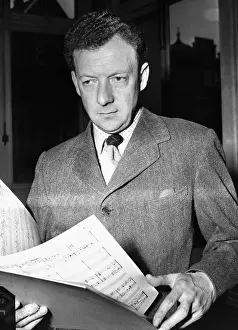 Score Prints: Benjamin Britten Looks Over The Score