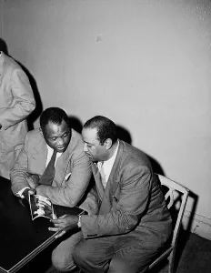 Davis Jr Prints: Benjamin Davis And Paul Robeson Talking