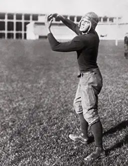 Bennie Oosterbaan, Michigan Quarter End, Posing on Field