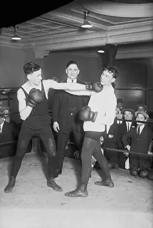 Benny and Joe Leonard in Boxing Ring