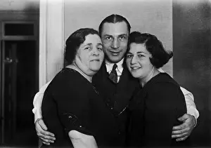 Benny Leonard With Mother and Sister