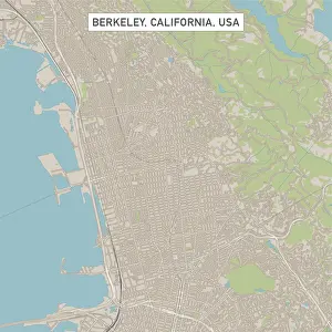 Berkeley California US City Street Map