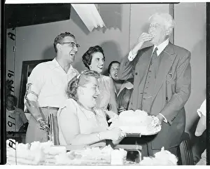 West Hempstead Prints: Bernard Baruch Eating His Birthday Cake