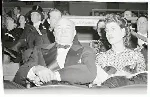 Bernard Gimbel Sitting with Daughter and Son in Law at Races