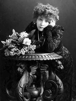 Sarah Bernhardt (1844-1923) Gallery: Bernhardt And Table