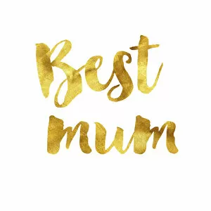 inspirational art quote/best mum gold foil message