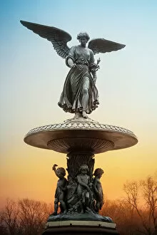 Images Dated 16th April 2018: Bethesda Fountain - Angel of the Waters, Central Park, NYC