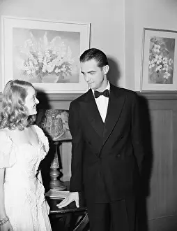 Bette Davis With Howard Hughes At Dinner