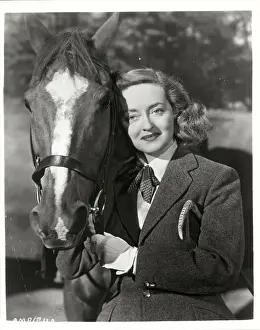 Bette Davis In Riding Clothes W/ A Horse