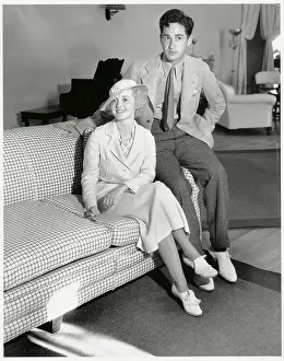 Bette Davis Sitting with Harmon Nelson
