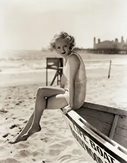 Legs Crossed Prints: Bette Davis in Swimsuit