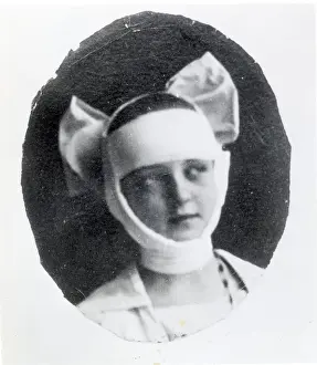 Injury Prints: Bette Davis W/Face Wrapped In Bandage