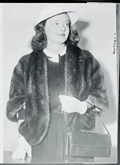 Bette Davis Wearing Fur Coat