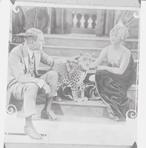 Leopard Prints: Betty Compson and Director with Leopard